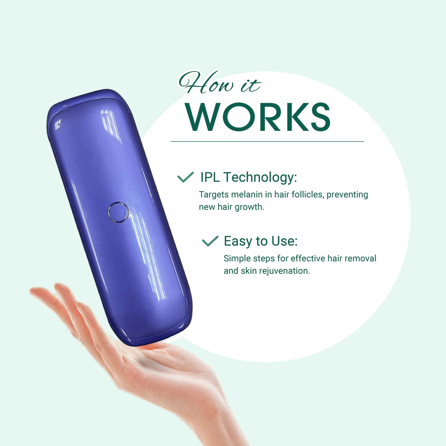The LumiGlow: Ice-Cooling IPL Hair Removal Handset