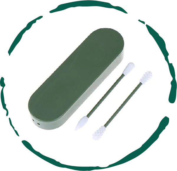 No-Waste Reusable Silicone Cotton Swab (2 Pack)
