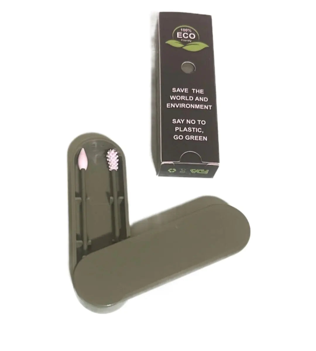 No-Waste Reusable Silicone Cotton Swab (2 Pack)